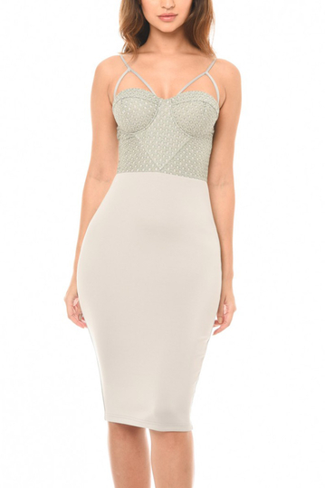 AX Paris τιραντέ φόρεμα γκρι