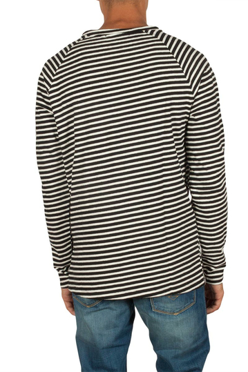 French Kick Ice ρεγκλάν φούτερ μπλούζα ριγέ λευκό-μπλε