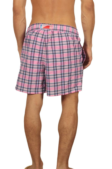 Gerry North ανδρικό μαγιό μωβ καρό