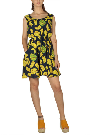 Migle + me Bananas mini dress navy