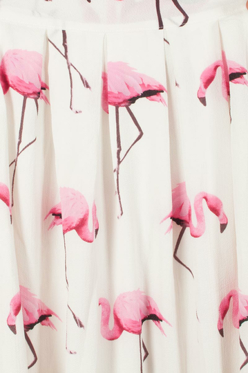 Migle + me Flamingos pleated skirt