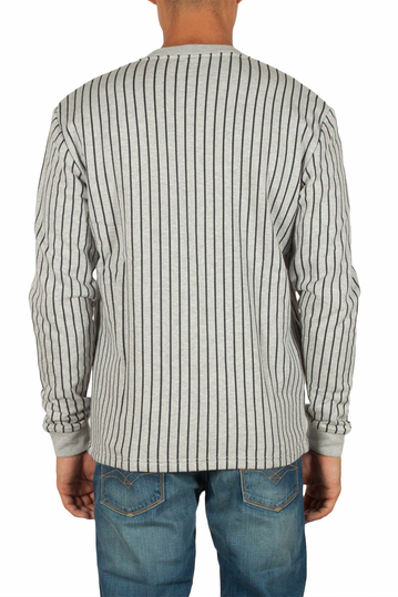 Minimum Grenola φούτερ ζακέτα ριγέ γκρι μελανζέ