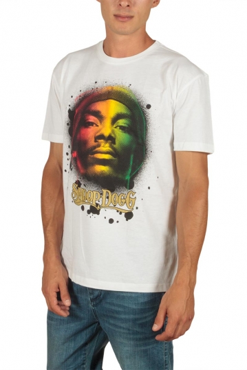 Amplified Snoop Dogg t-shirt rasta print λευκό