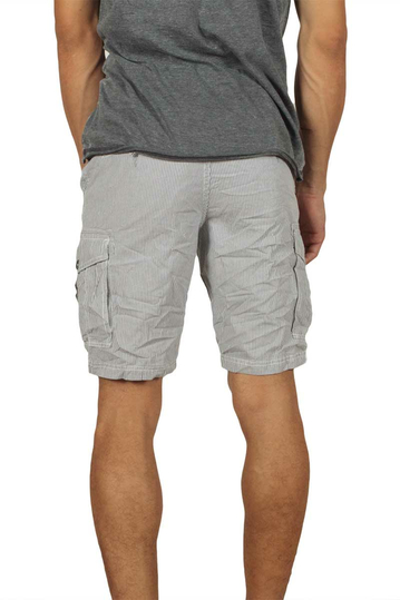 Ανδρική cargo βερμούδα γκρι ριγέ