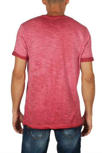 Ανδρικό longline t-shirt κόκκινο μελανζέ