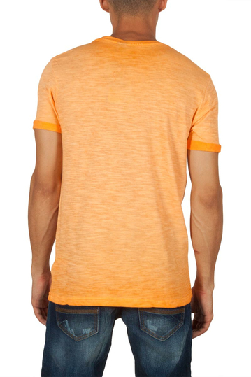 Ανδρικό longline t-shirt πορτοκαλί μελανζέ