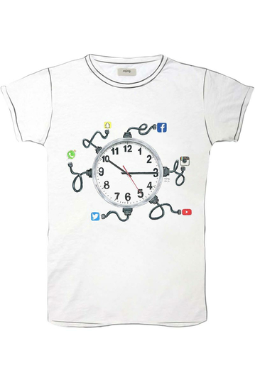 Anjavy t-shirt Social's Clock
