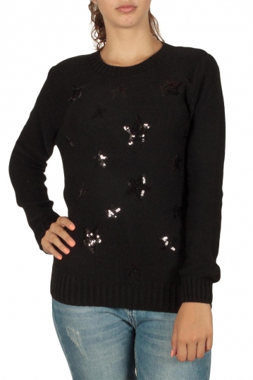 LTB Salito jumper black with sequin stars