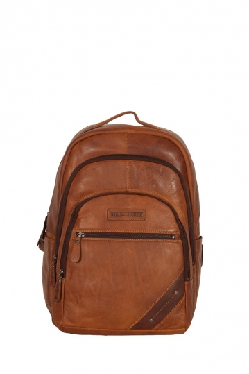Hill Burry men's leather backpack brown