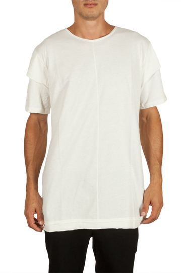 Oyet ανδρικό longline T-shirt εκρού