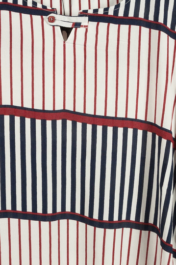 Soft Rebels Lilly ριγέ φόρεμα λευκό-μπλε-μπορντό