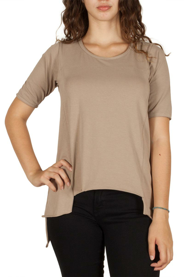 Women's asymmetrical top beige