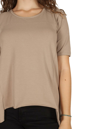 Women's asymmetrical top beige