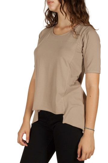 Women's asymmetrical top beige