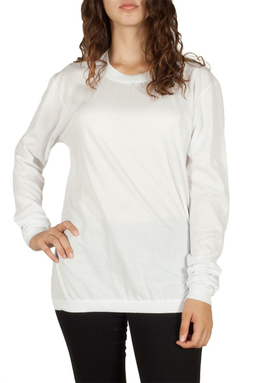 Women's long sleeve tee white