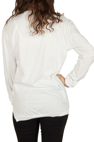 Women's long sleeve tee white