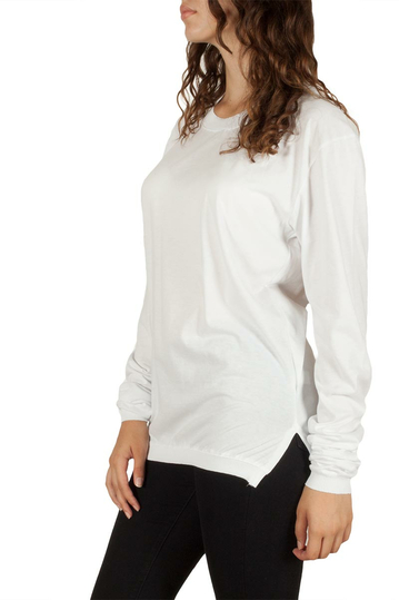 Women's long sleeve tee white