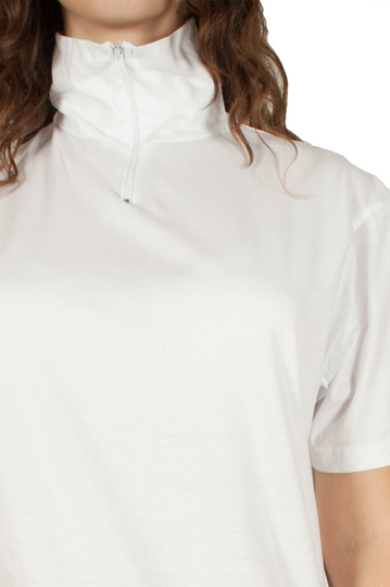 Women's turtleneck t-shirt white