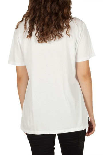 Women's turtleneck t-shirt white