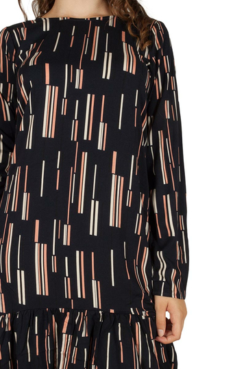 Soft Rebels Ann φόρεμα σκούρο μπλε με πριντ