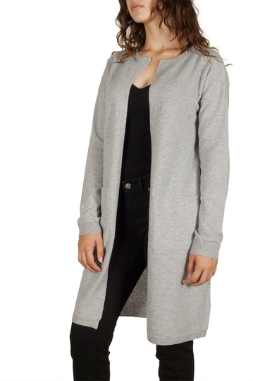 Soft Rebels Flip πλεκτή ζακέτα γκρι ανοιχτό