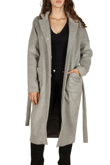 Soft Rebels Week παλτό ανοιχτό γκρι