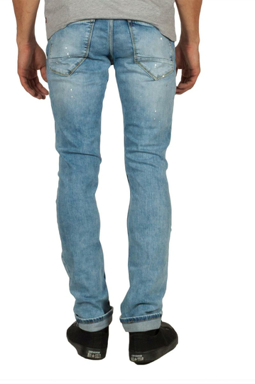 Ανδρικό jeans ανοιχτό μπλε με σκισίματα