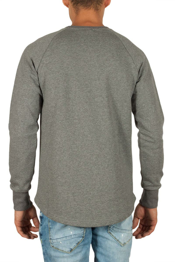 Humanism φούτερ με σκισίματα γκρι μελανζέ