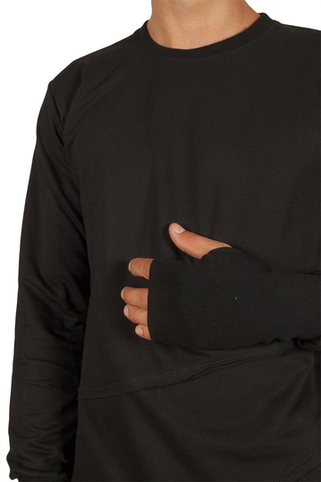 Humanism μακρυμάνικη μπλούζα μαύρη