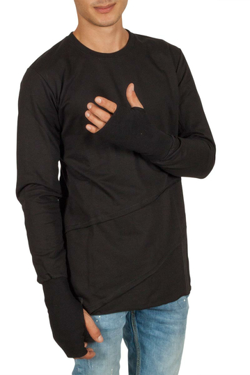 Humanism μακρυμάνικη μπλούζα μαύρη