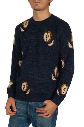 Minimum Moxham jacquard jumper navy melange