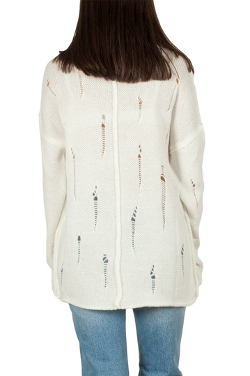 Baraaka Acore πουλόβερ εκρού με τρύπες