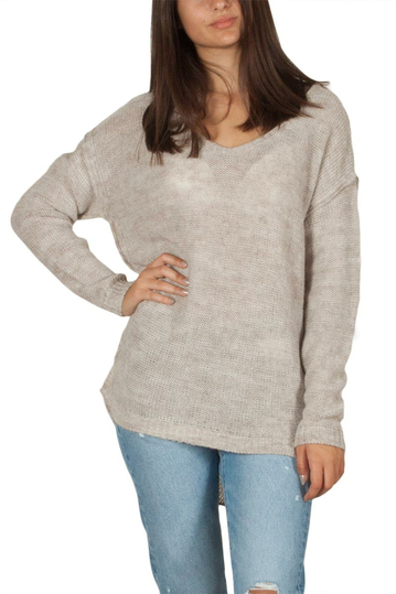 Baraaka Nuts longline jumper beige melange