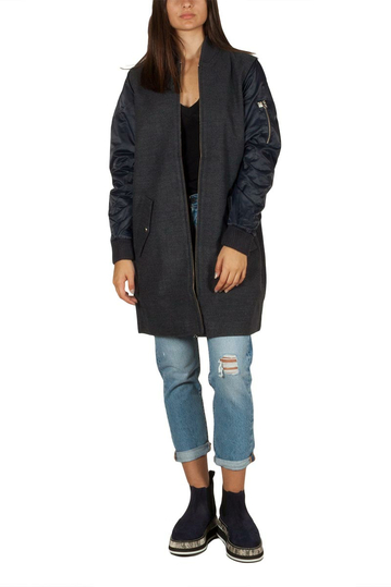 Obey Birmingham coat heather navy