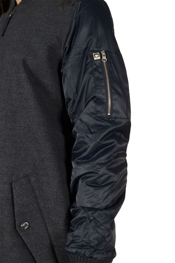 Obey Birmingham coat heather navy