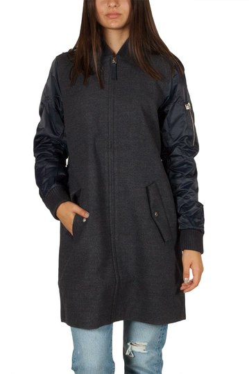 Obey Birmingham coat heather navy