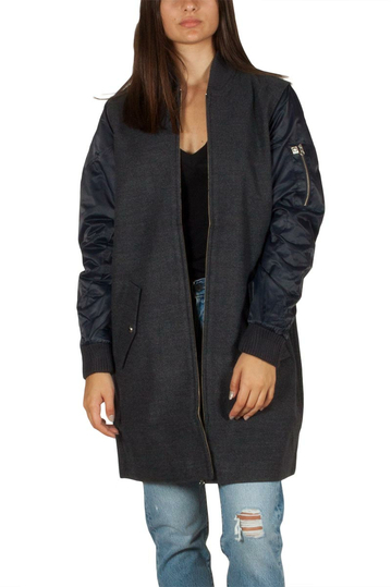 Obey Birmingham coat heather navy