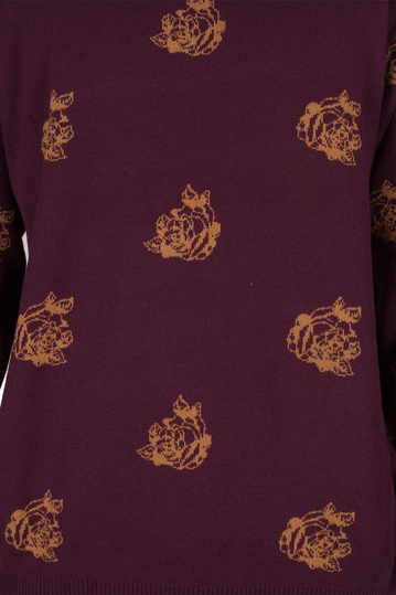 Obey Shepard rose ανδρικό πουλόβερ μελιτζανί