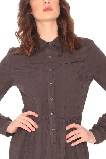 Pepaloves Silvana long sleeve dress charcoal