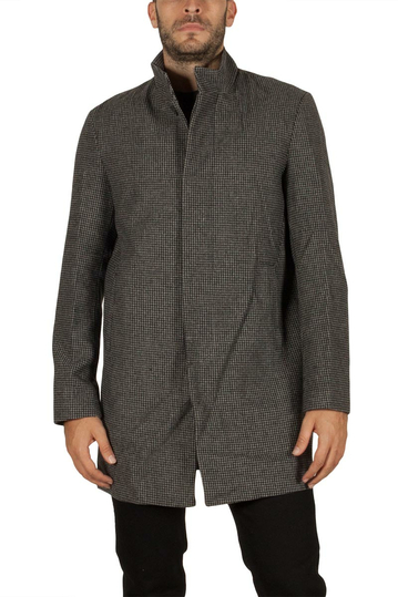 Tokyo Laundry Libertas καρό παλτό γκρι-μαύρο