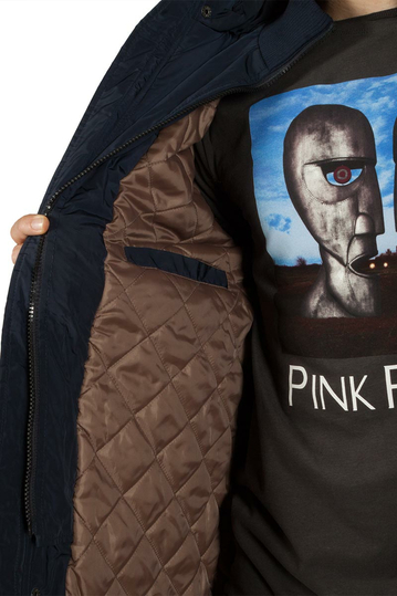 Ανδρικό παρκά μπλε με κουκούλα