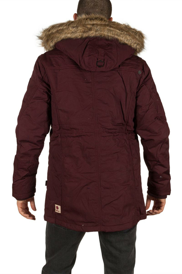 Ανδρικό παρκά μπορντό με κουκούλα