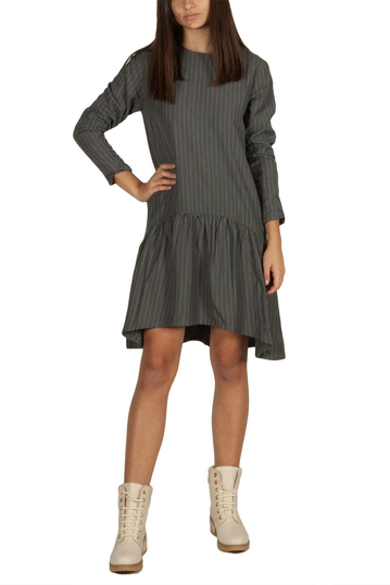 Migle + me γκρι ριγέ φόρεμα