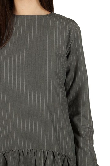 Migle + me γκρι ριγέ φόρεμα