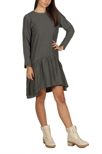 Migle + me γκρι ριγέ φόρεμα