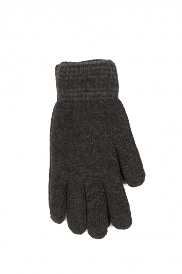 Knit gloves dark grey