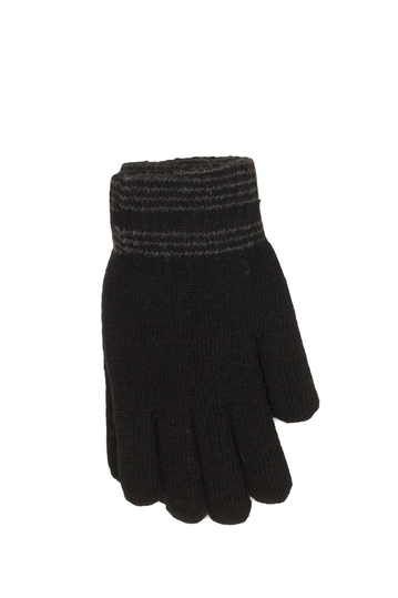 Knitted gloves black