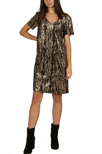 Soft Rebels Keith dress gold-black