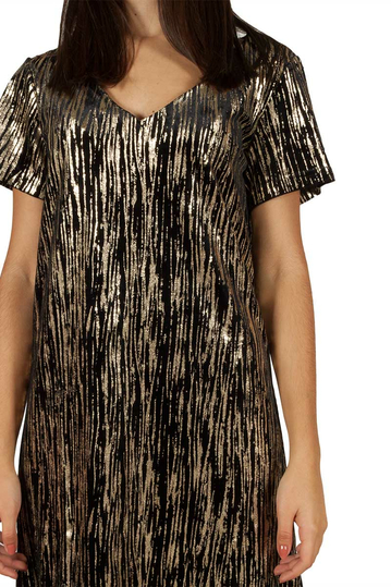 Soft Rebels Keith φόρεμα χρυσό-μαύρο