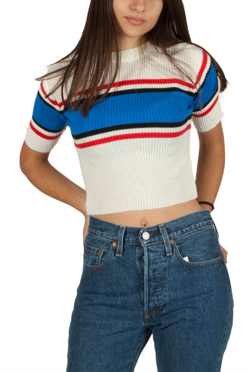 Daisy Street crop jumper white